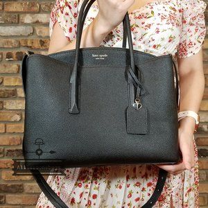 Kate Spade MARGAUX Large Satchel BLACK Crossbody